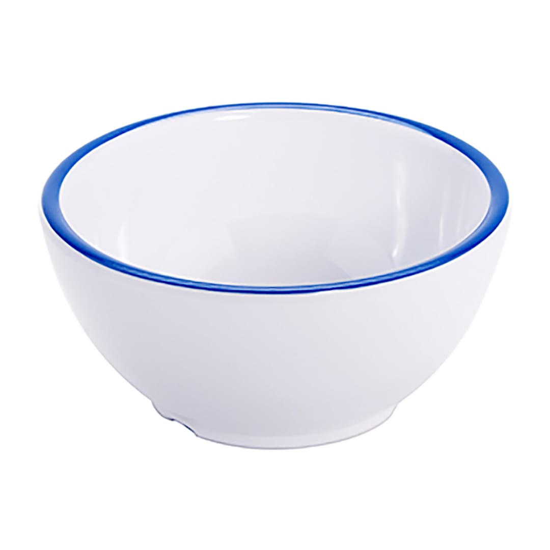 G.E.T. B-140-W/CB Settlement Bistro Wh/Blue 14 Oz Salad Bowl