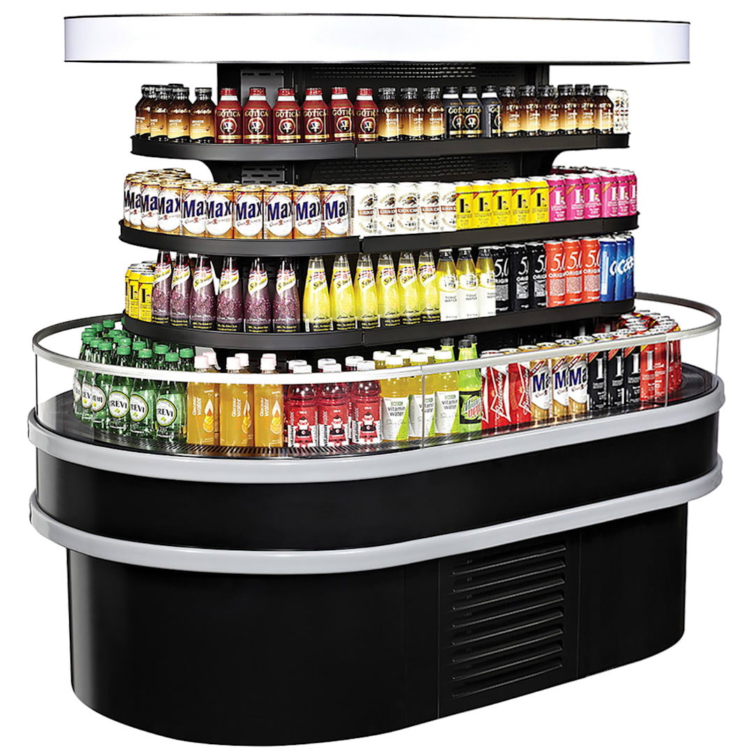 Turbo Air TIOM-20RSRB-N 19.2 Cu Ft Island Display Case