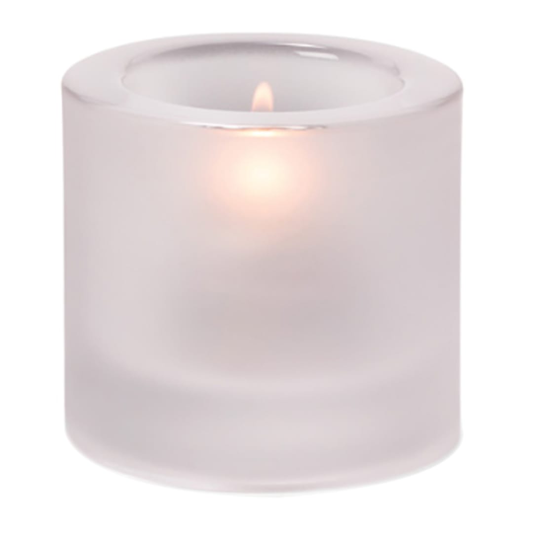 Hollowick 5140F Satin Crystal 2-3/4" x 2-7/8" Tealight Lamp