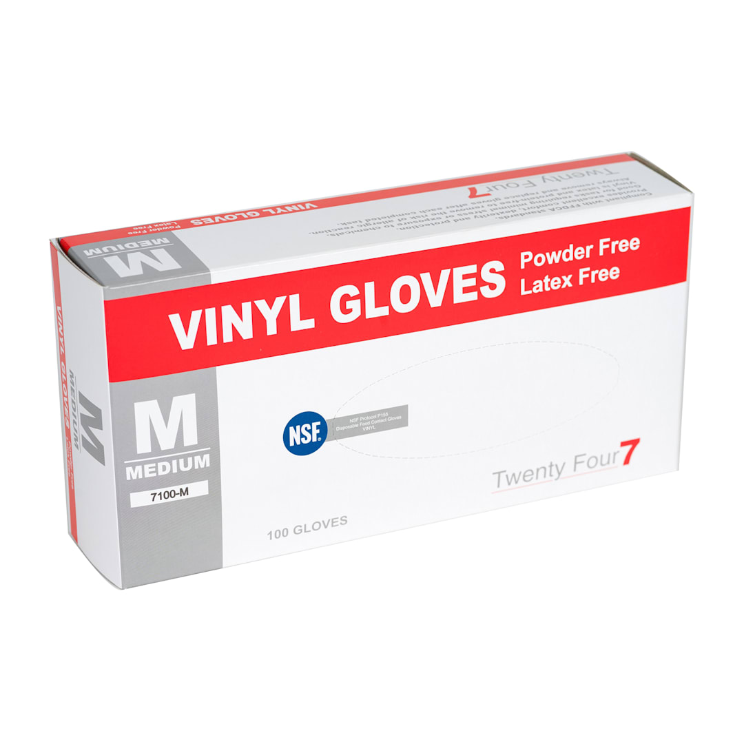 Medium Powder Free Vinyl Gloves - 1000 / CS