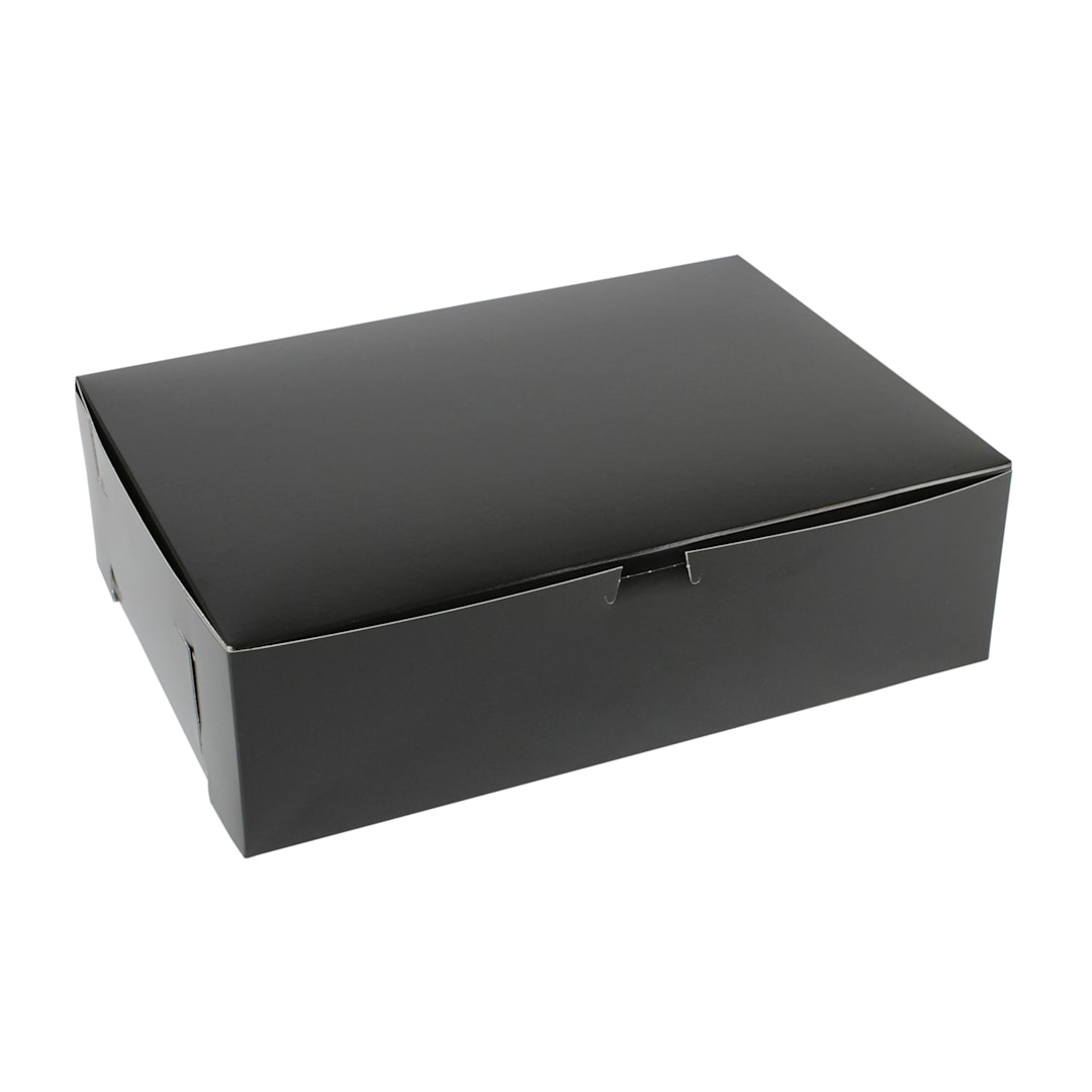 S. Walter Packaging 14104B-960 Black 14 x 10 x 4 Bakery Box