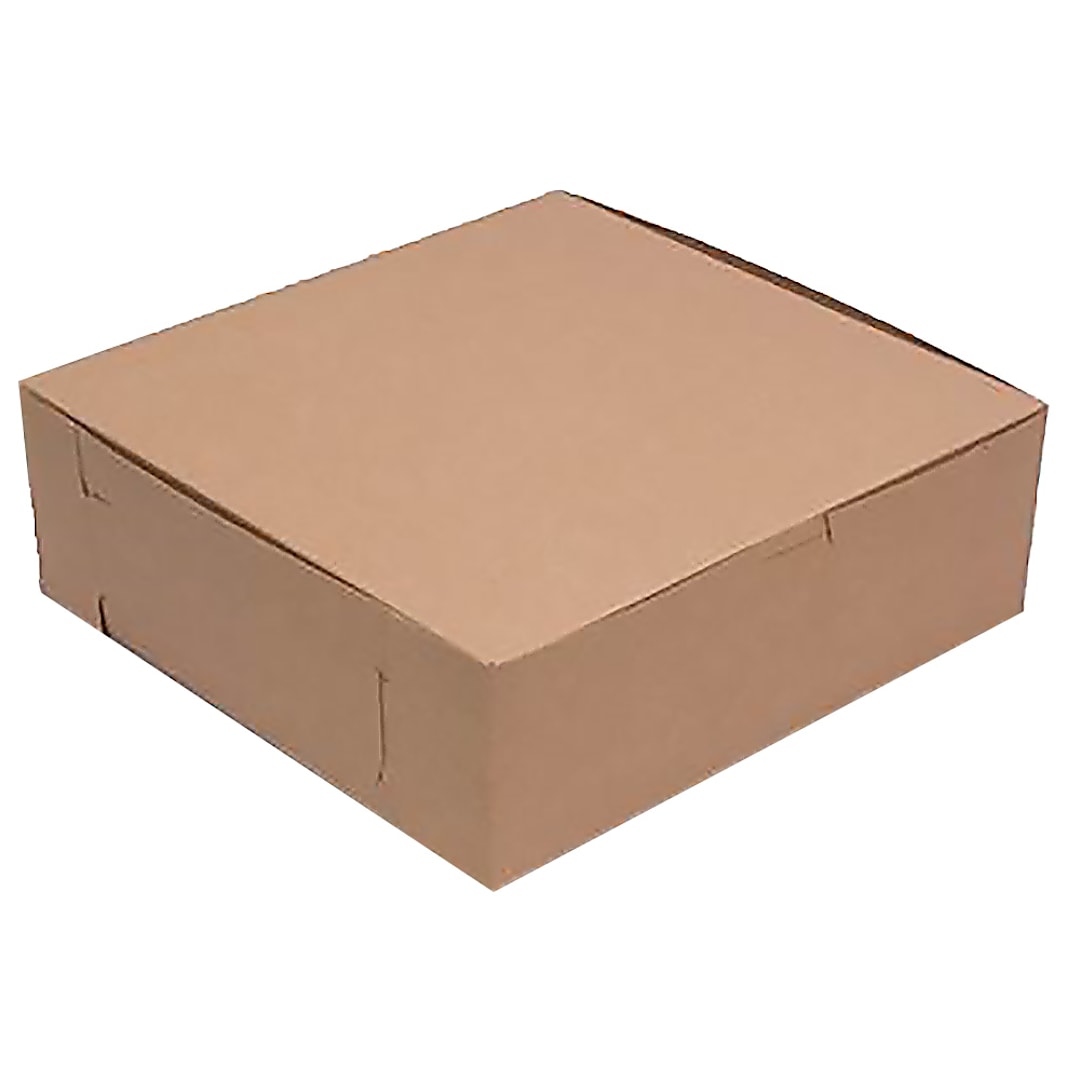 S. Walter Packaging 10103B-194 Kraft 10 x 10 x 3 Bakery Box