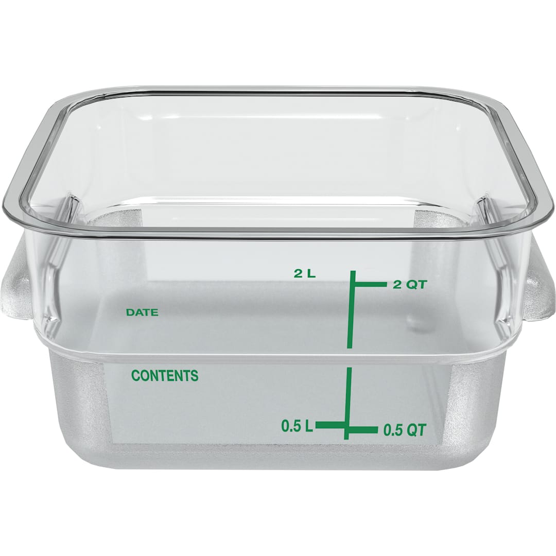 Carlisle 1195007 Squares Clear 2 Quart Food Storage Container