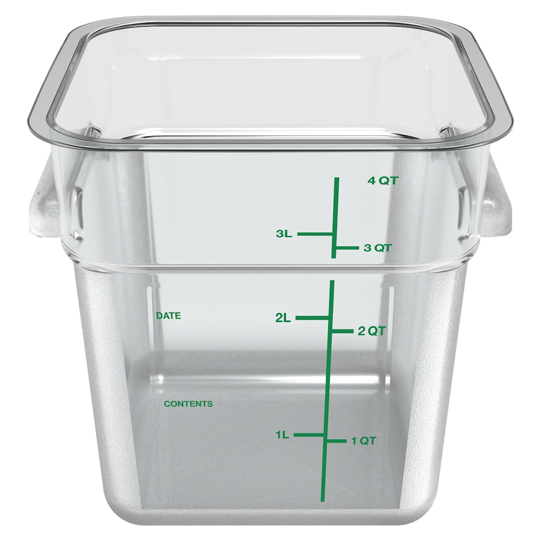 Carlisle 1195107 Squares Clear 4 Quart Food Storage Container