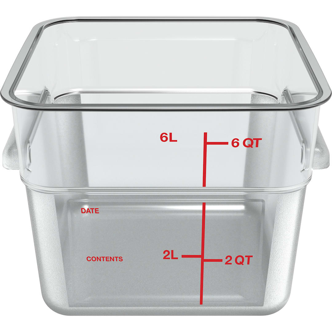 Carlisle 1195207 Squares Clear 6 Quart Food Storage Container