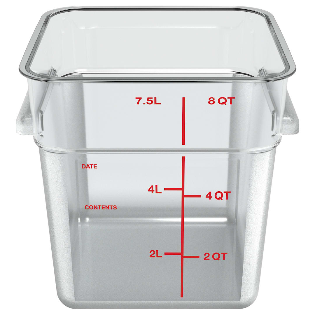 Carlisle 1195307 Squares Clear 8 Quart Food Storage Container