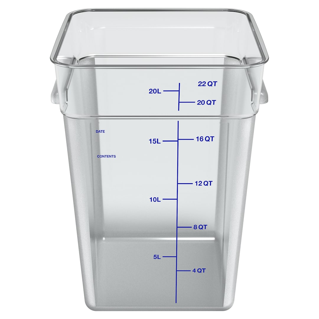 Carlisle 1195607 Squares Clear 22 Quart Food Storage Container