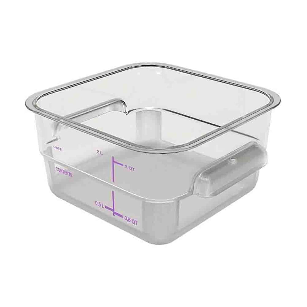 Carlisle 11950AF07 Storplus Polyethylene Purple Sq 2 Quart Container