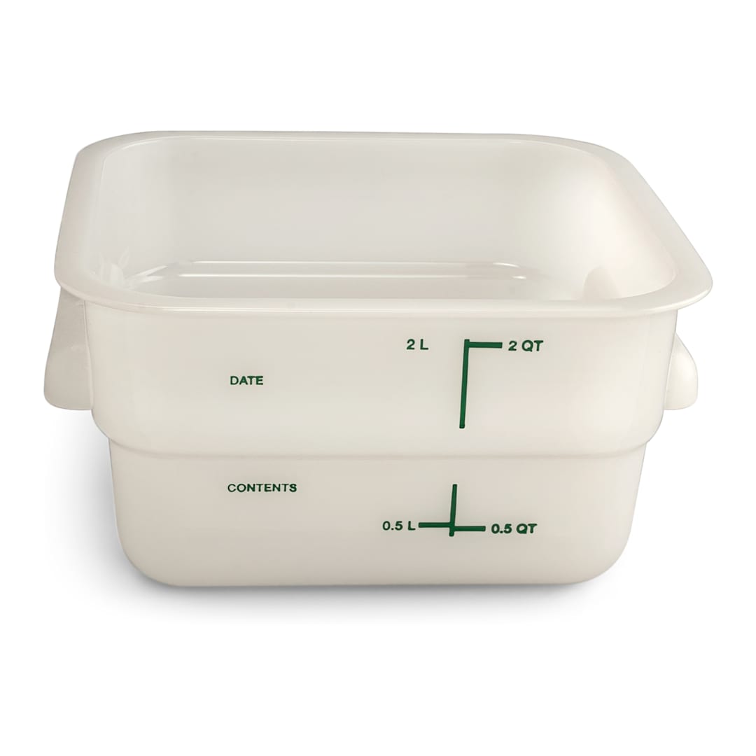 Carlisle 11960PE02 Squares White Polyethylene 2 Qt. Storage Container