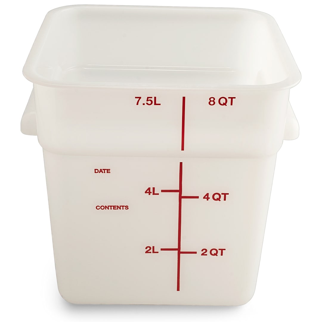 Carlisle 11963PE02 Squares White Polyethylene 8 Qt. Storage Container