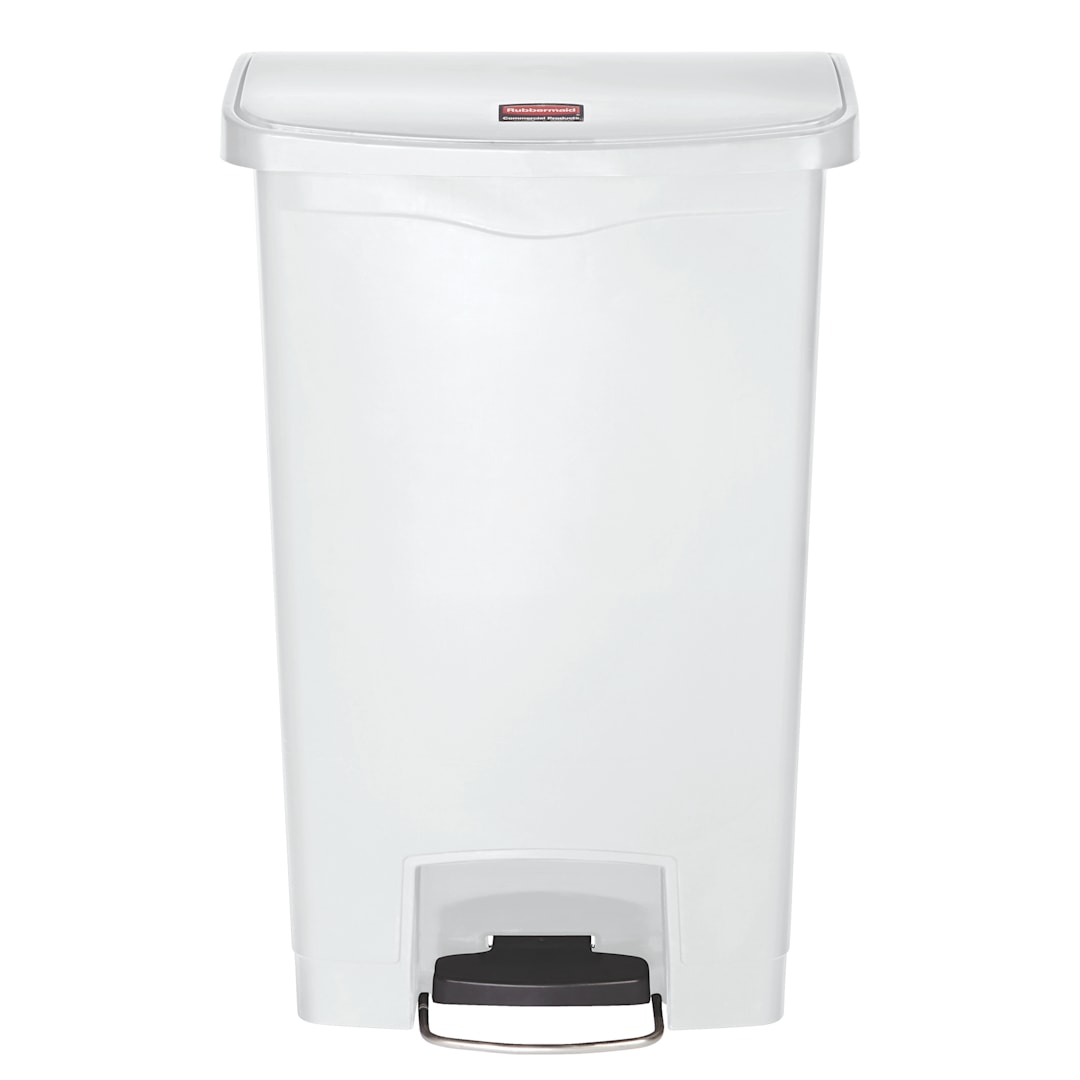 Rubbermaid 1883557 Streamline White Step-On 13 Gal Waste Container
