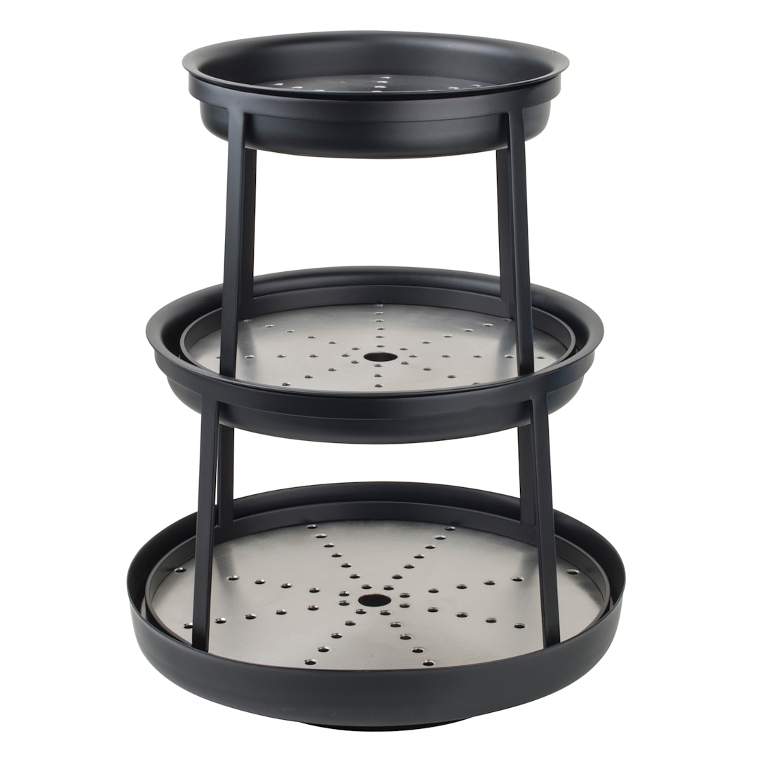 Steelite 5856JX00 Black 3 Tier 12.25" x 15.5" Seafood Stand