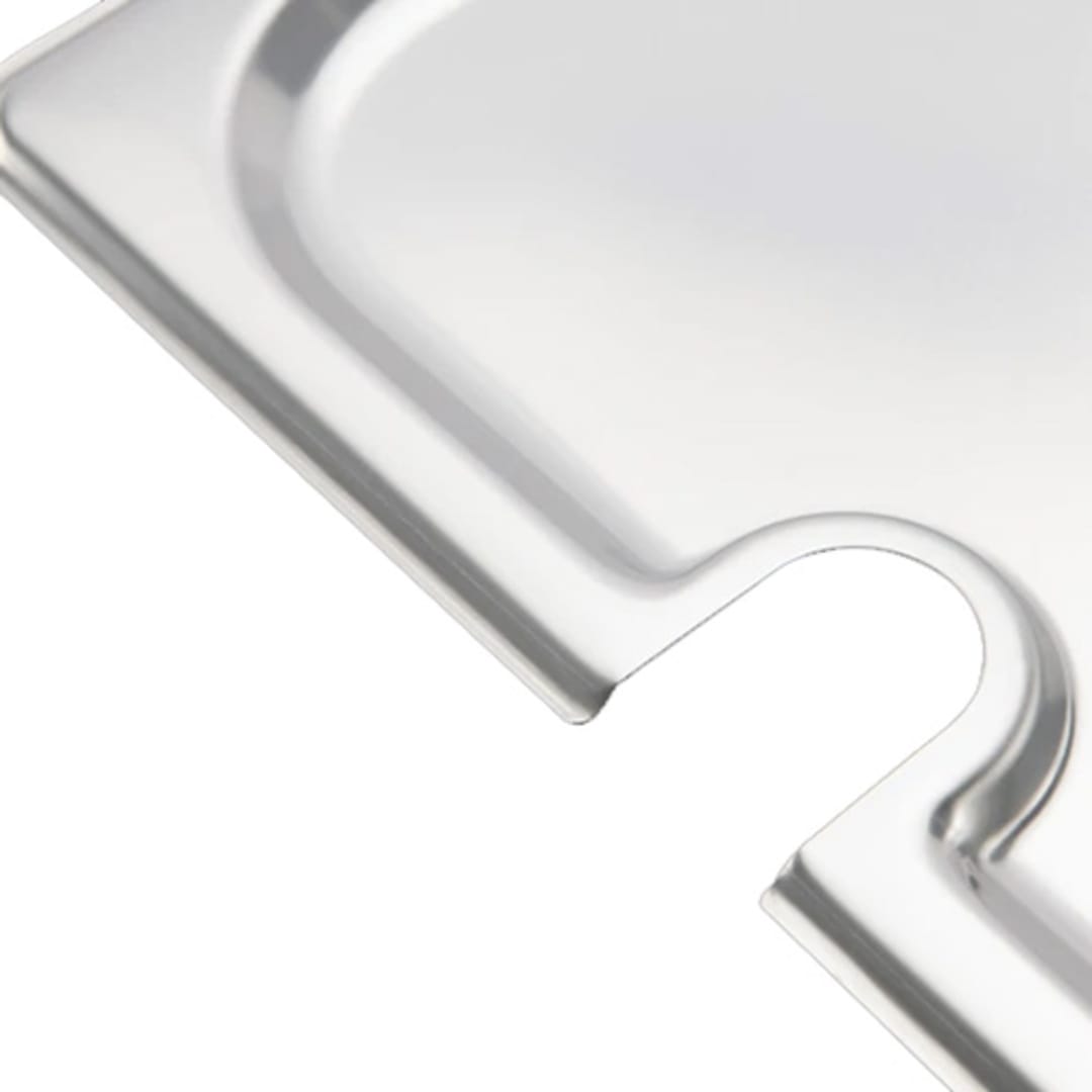 Browne Foodservice 575599 Notched S/S 1/9 Size Food Pan Lid w/ Handle