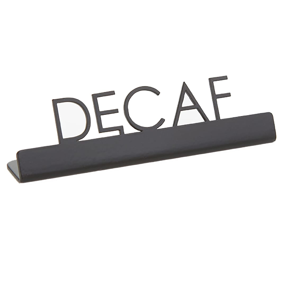 American Metalcraft SBD5 Black S/S 5" x .75" Decaf Sign