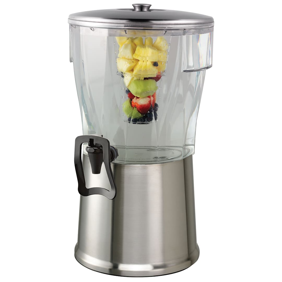 Service Ideas CBDRT5SSHF Brushed Hands-Free Round 5 Gallon Dispenser