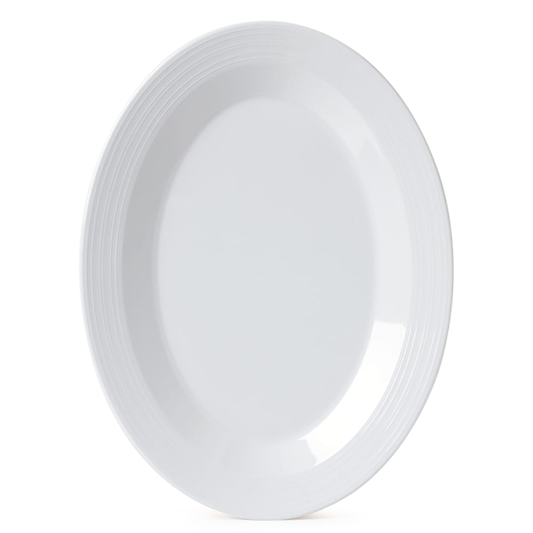 G.E.T. PT-129-MN-W Minski White 12" x 9" Oval Platter - Dozen