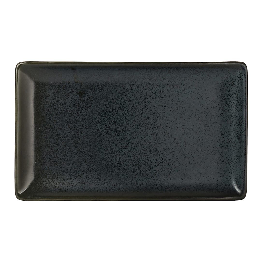 Steelite 6124RG019 Potters Storm 10" x 6" Rectangle Tray - 6 / CS