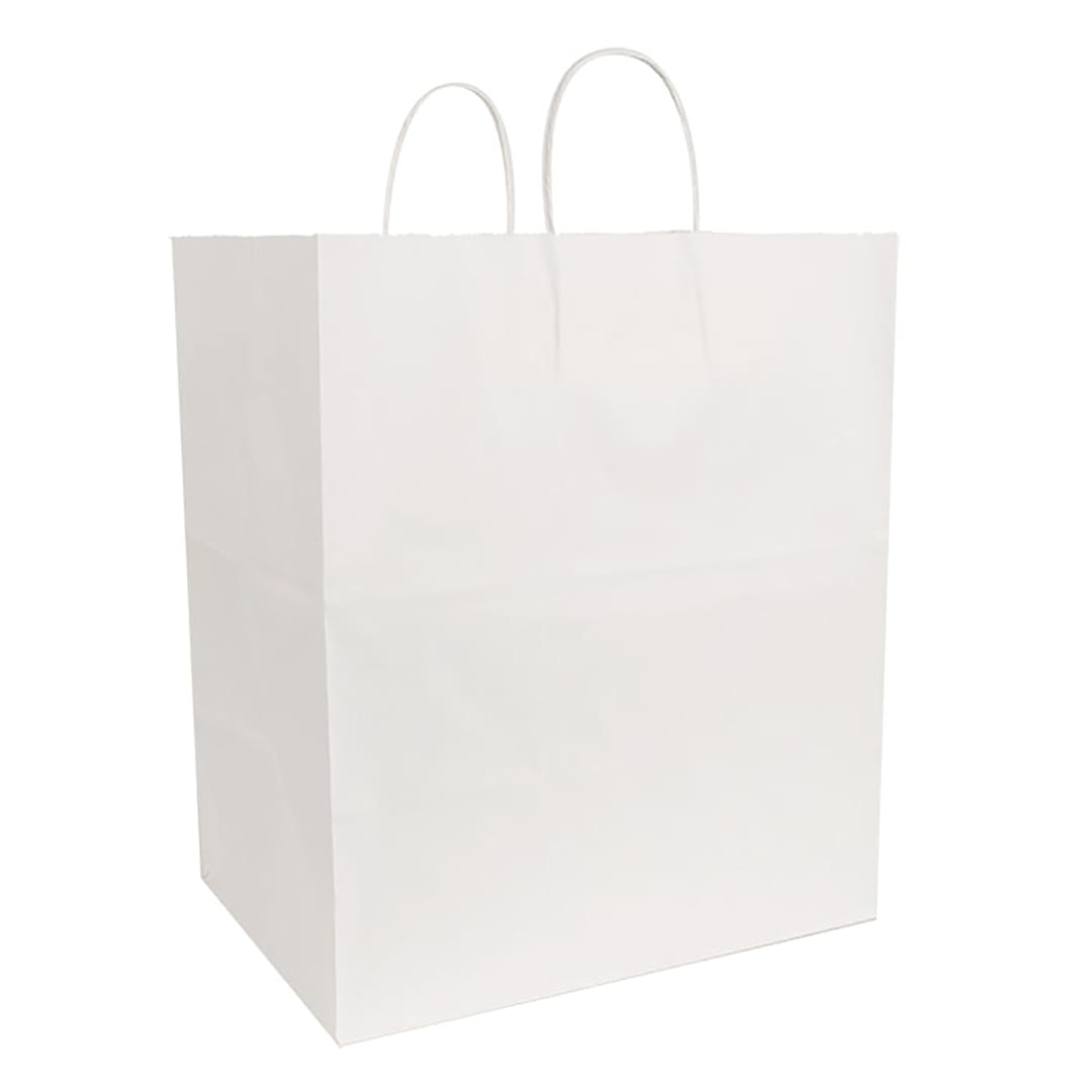 S. Walter Packaging SW1416 White 14 x 10 x 15.5 Shopper Bag