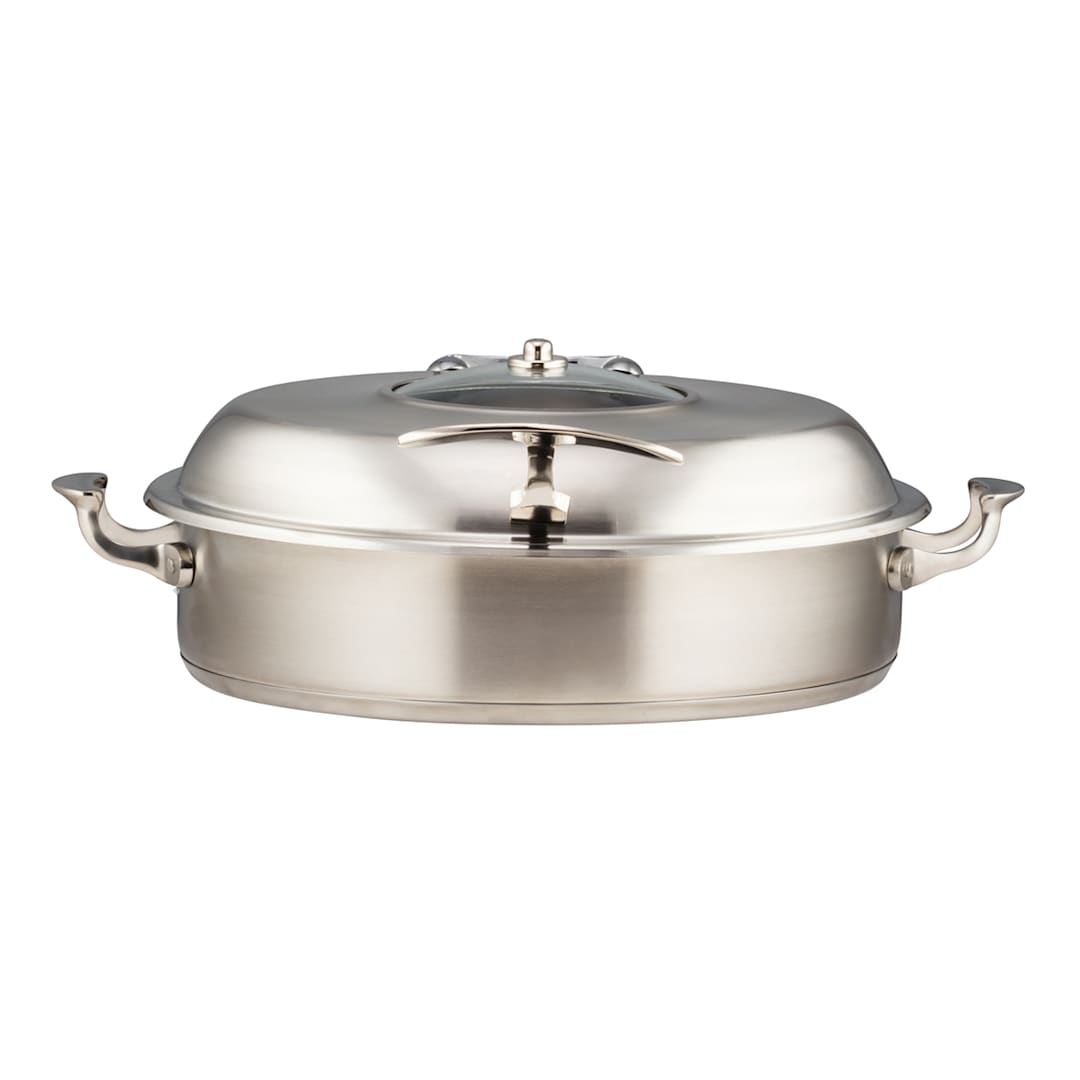 Bon Chef 60032SHL S/S Round 9 Quart Cucina Pot with Glass Lid