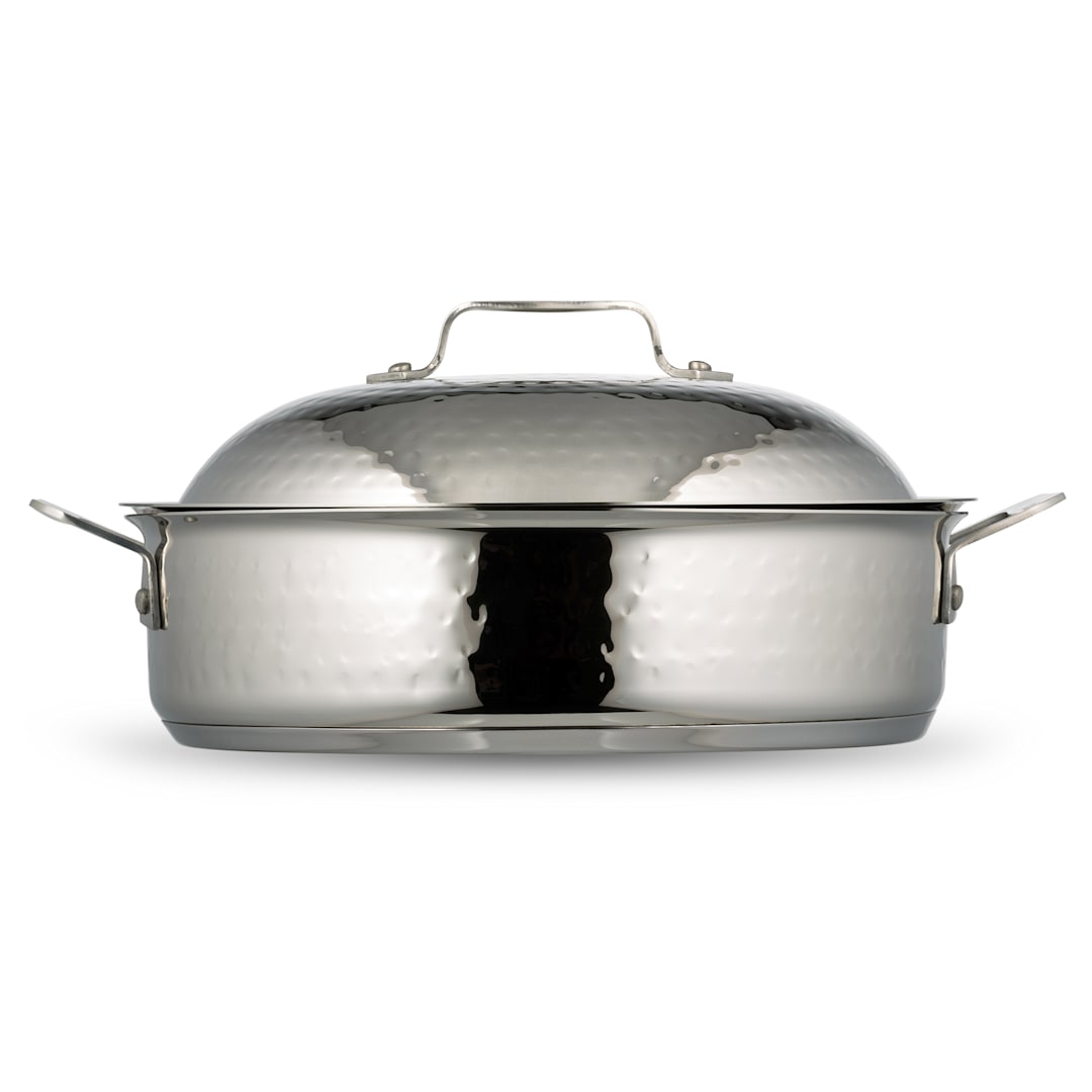 Bon Chef 60001HF Hammered S/S 4 Quart Cucina Saute Pan