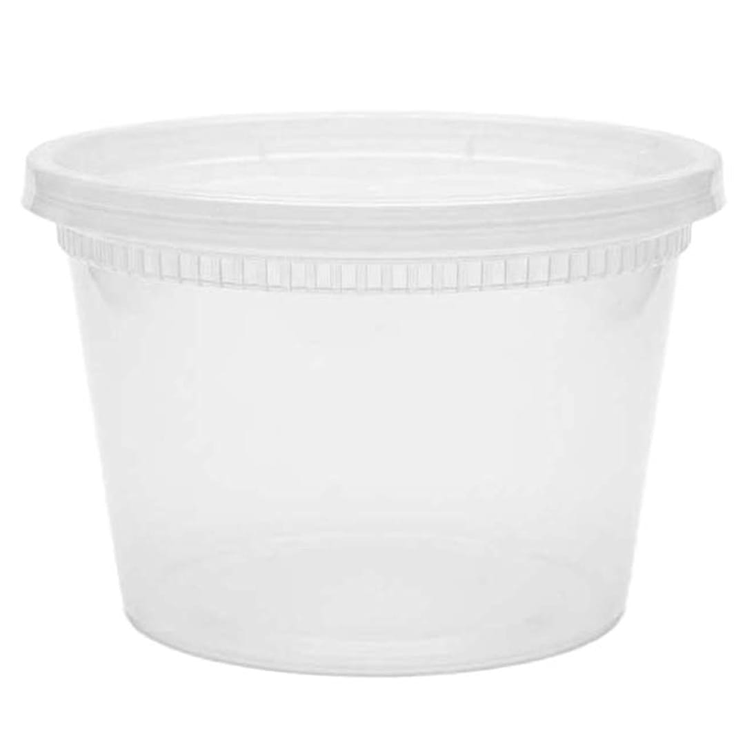 Darling Foodservice Clear 16 Ounce Deli Container with Lid