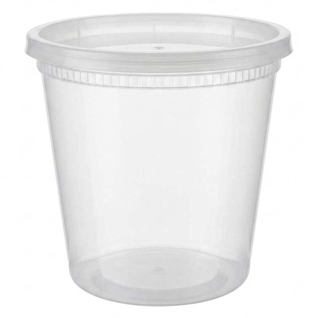 Darling Foodservice Clear 24 Ounce Deli Container with Lid