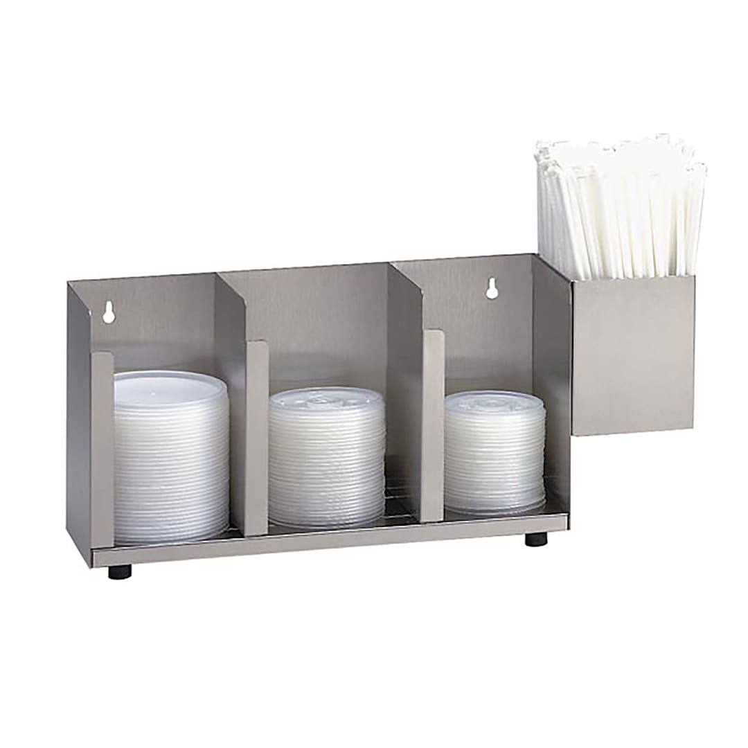 Diversified Metal CTLD-15A 3 Section Organizer with Straw Holder