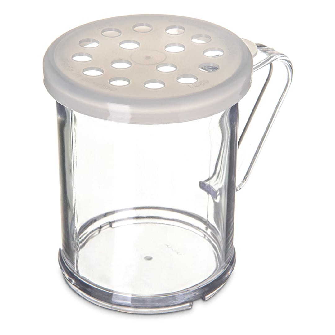 Carlisle 4230S30 Clear 8 Ounce Shaker/Dredge with Parsley Lid