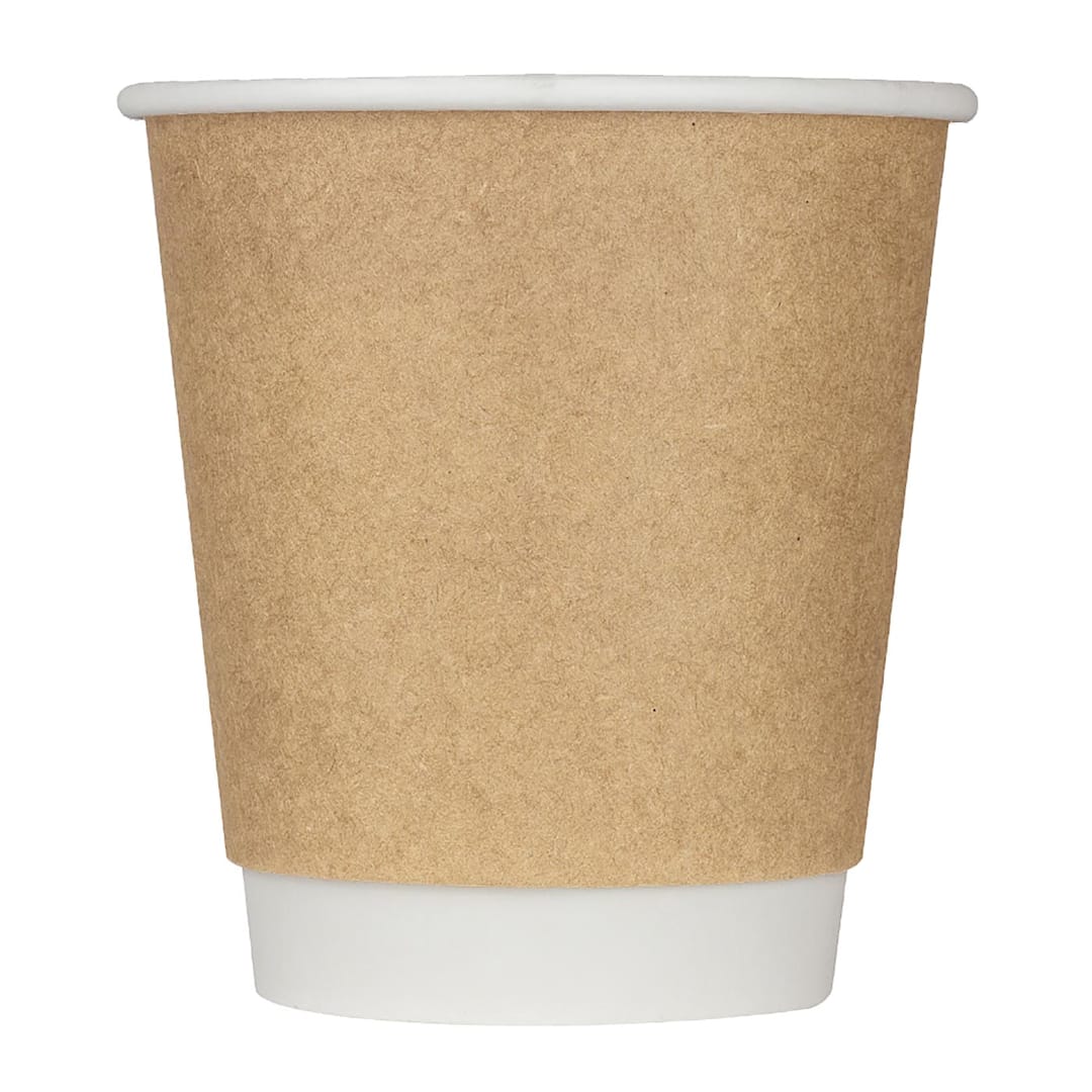 Darling Foodservice Wrapped Kraft 10 Oz. Insulated Hot Cup