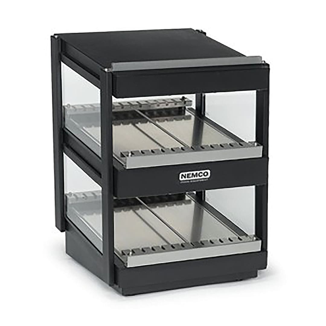 Nemco 6480-18S-B Black 18" Slanted Heated Shelf Merchandiser