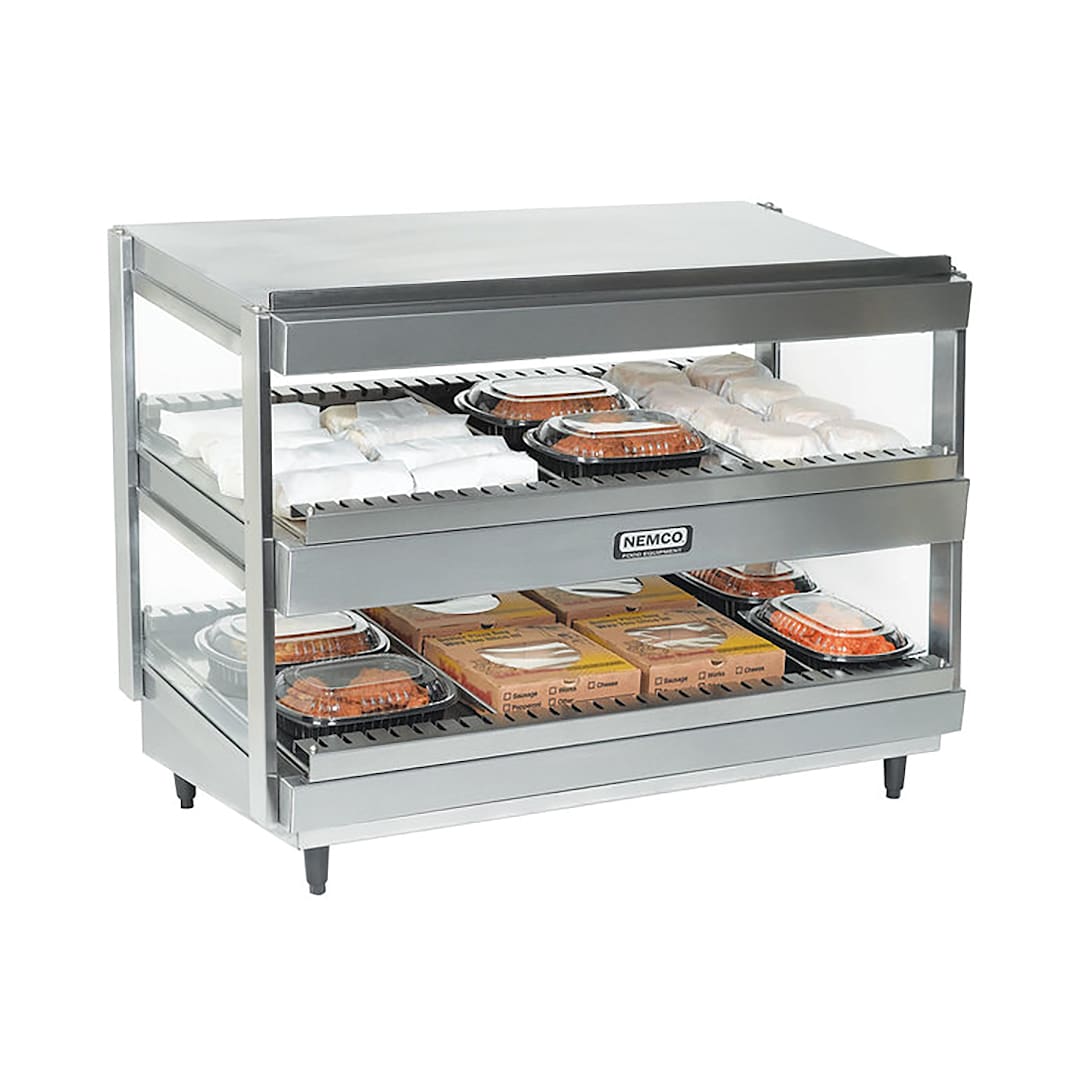 Nemco 6480-36-B Black 36" Horizontal Heated Shelf Merchandiser