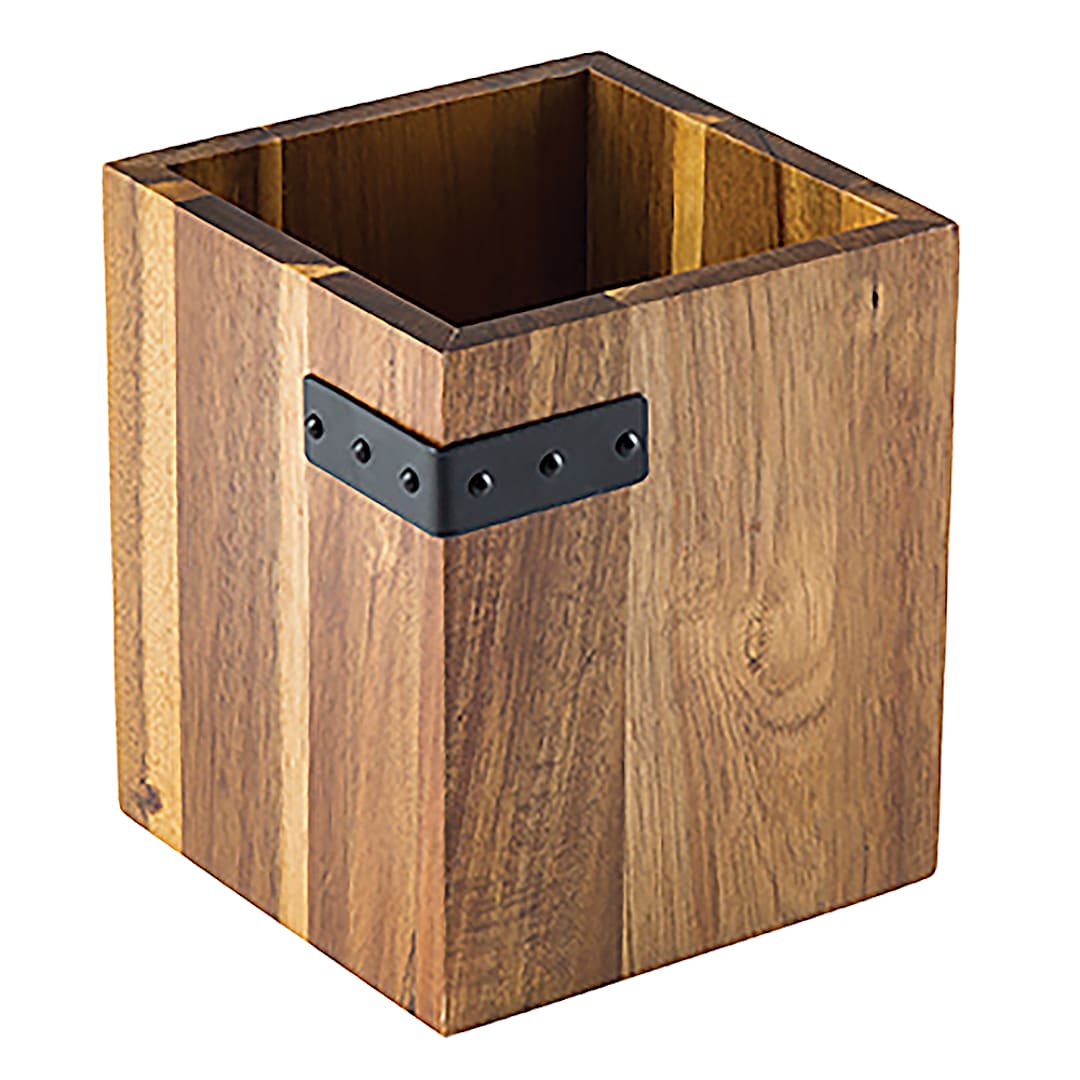 TableCraft 10074 Industrial 5.5" x 5.5" x 6" Cutlery Holder