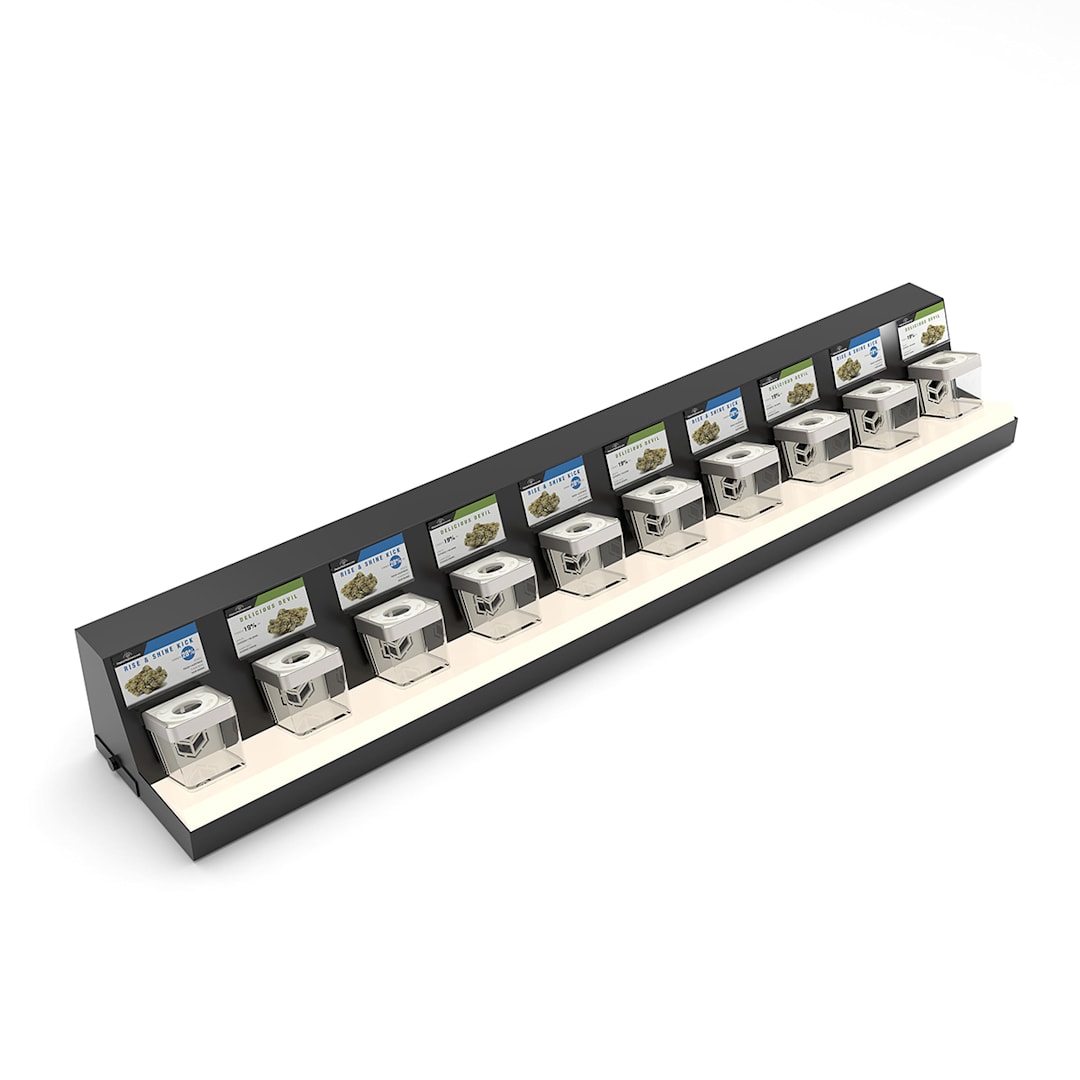 DisplayDispensary.com DDPLANT1 Black 10 FlowerBox LED Planter Display