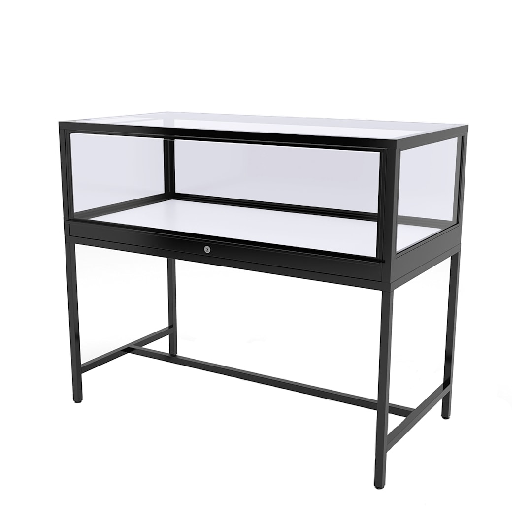 DisplayDispensary.com DDKIT3B Blk Glass Cabinet Display Case w/ Light