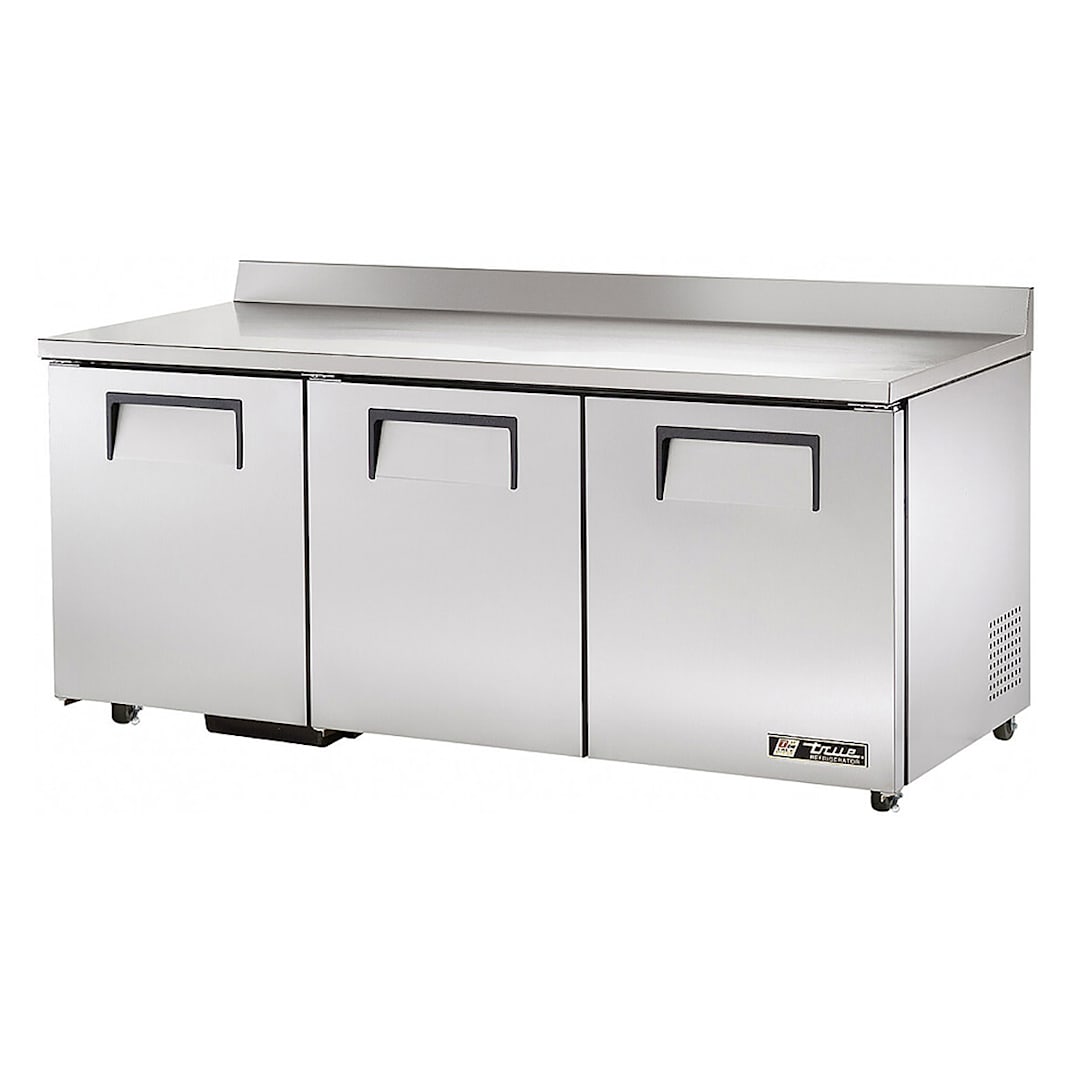 True Food Service TWT-72-HC S/S 3-Section Worktop Refrigerator