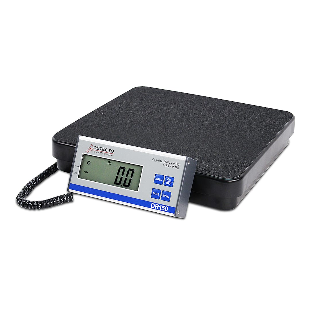 Detecto Scale DR150 150 Lb. 12" x 12" Electronic Receiving Scale