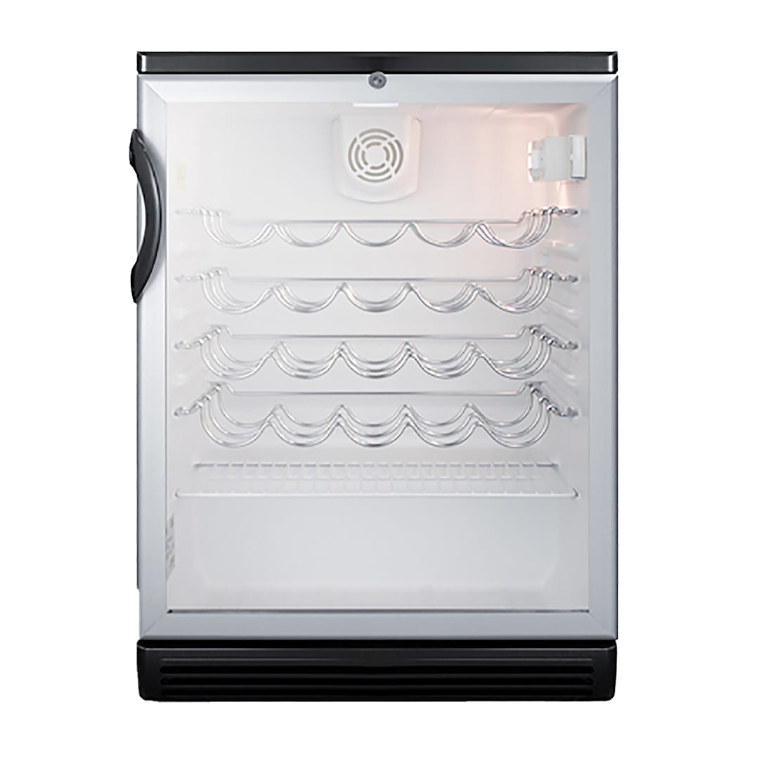 Summit Appliance SWC6GBL 5.5 Cu.Ft. Locking Wine Fridge w/ Glass Door