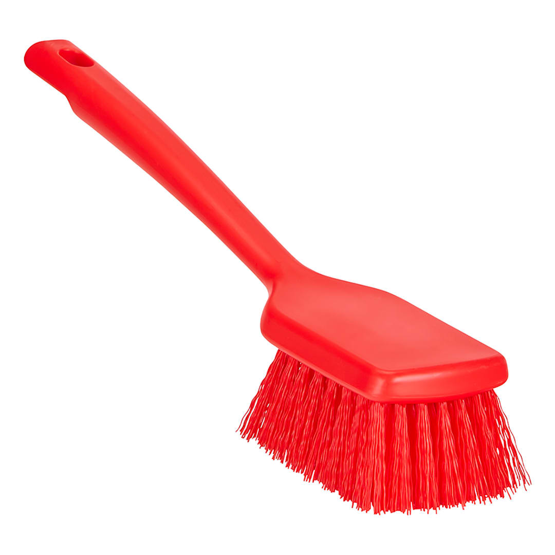 Remco 410714 ColorCore Red Short Handle Stiff Scrub Brush