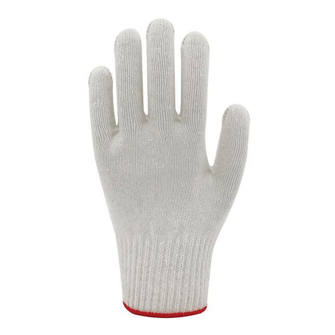 Darling Foodservice Large Heavy Weight White Knit Gloves - Dozen