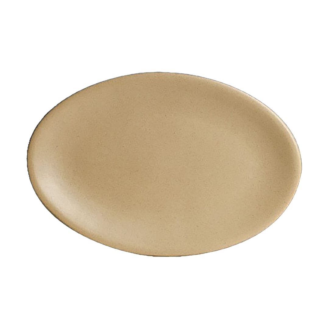 Anfora A921P128 Chena Sand 13-1/2" x 9" Oval Platter - 6 / CS