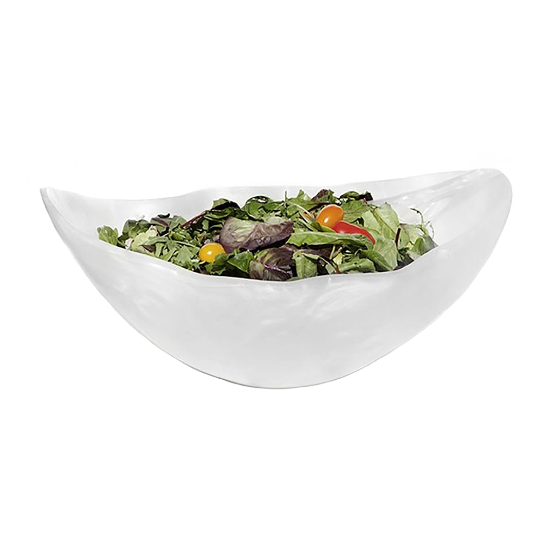Steelite KMK2021SH Wave Shell 19" x 11.5" x 8" White Oval Bowl