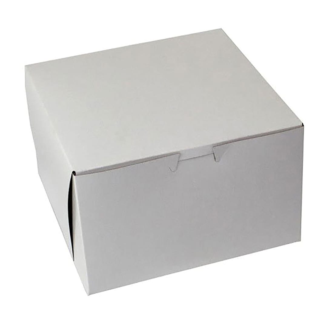 S. Walter Packaging 885B-261 White 8" x 8" x 5" Cake Box