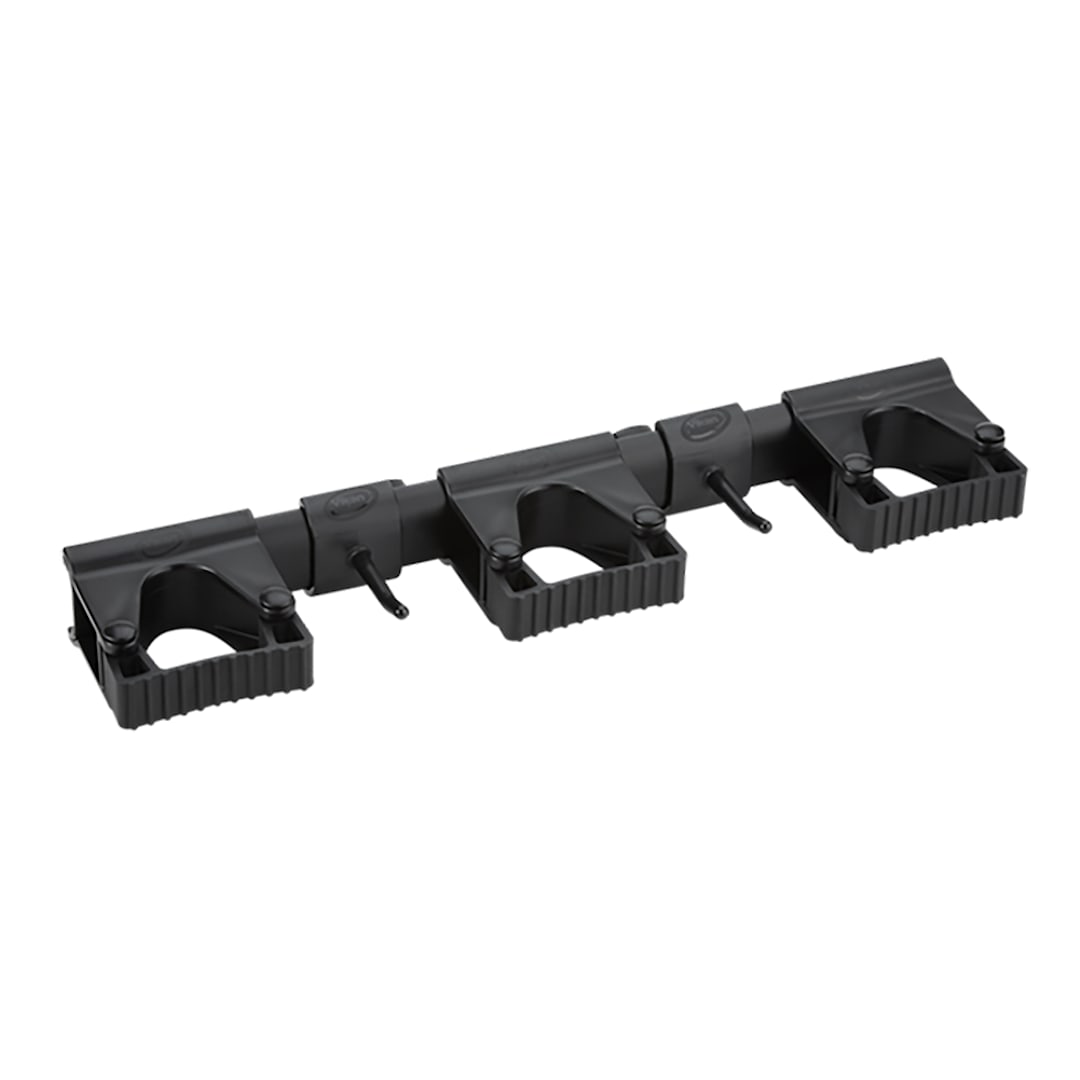 Vikan 10119 Black Hygienic Hi-Flex Wall Bracket System