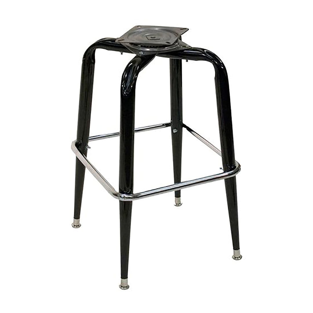 American Table and Seating SR-BF Black Swivel Pitched Base Barstool