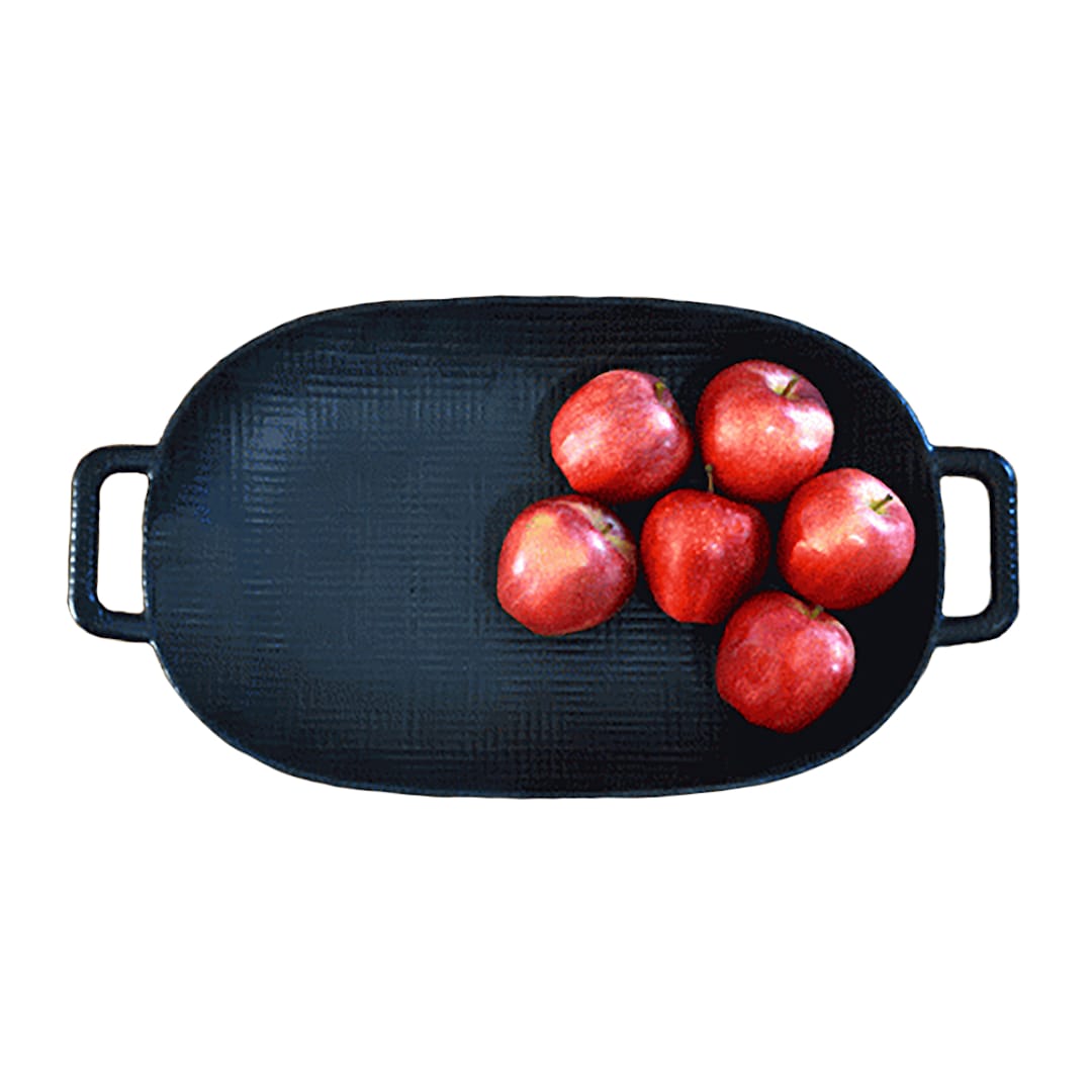 Cal-Mil 22161-13 Sedona Black 21" x 11.38" x 1.75" Oblong Platter