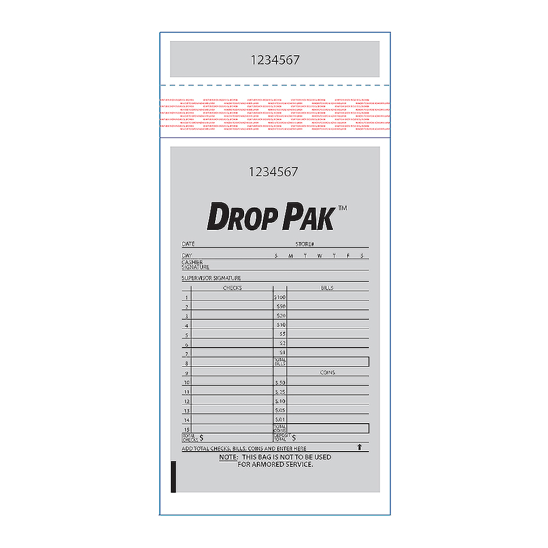 Dunbar Security 59DROP DropPak 5" x 9" Cash Drop Bag - 1000 / CS