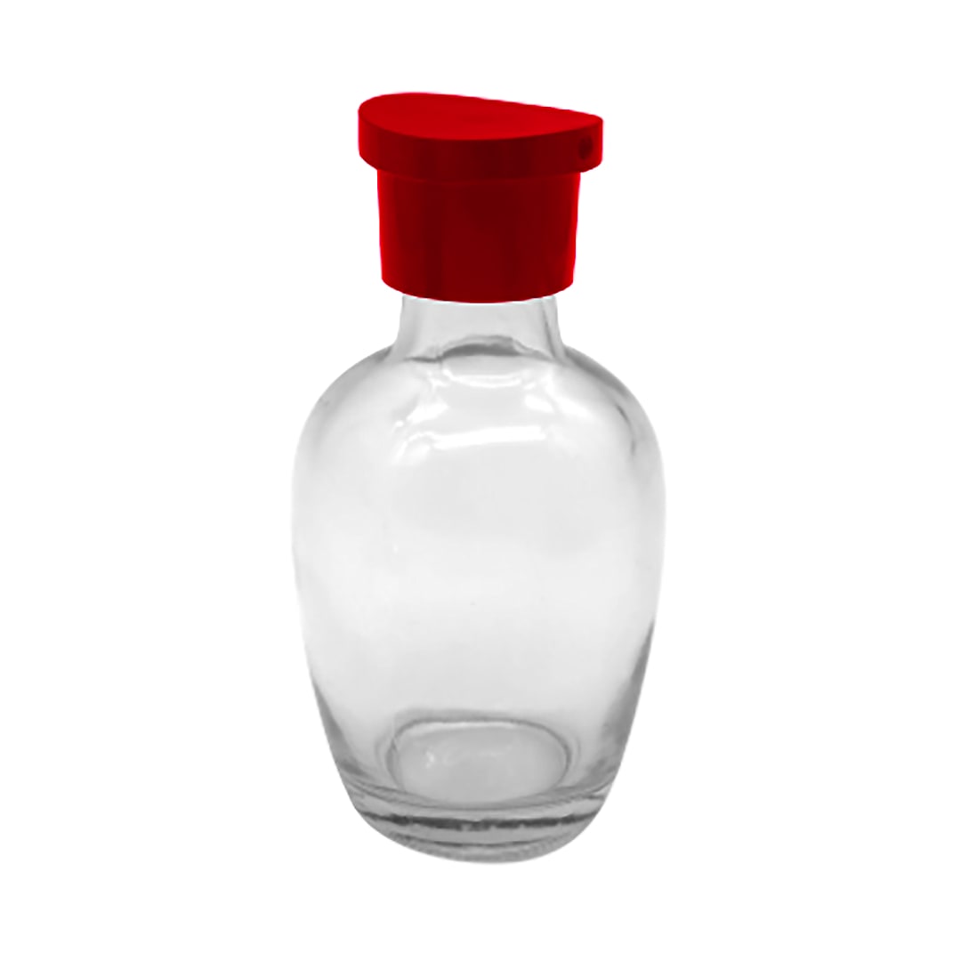 Town Food Service 19714 5 Ounce Soy Sauce Bottle with Red Top - Dozen