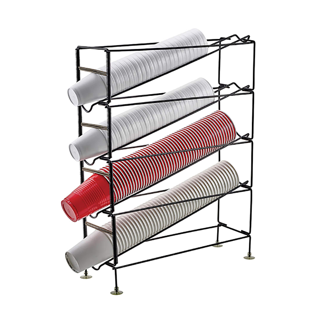 Winco CDR-4 4-Tier Dispensing Cup Rack
