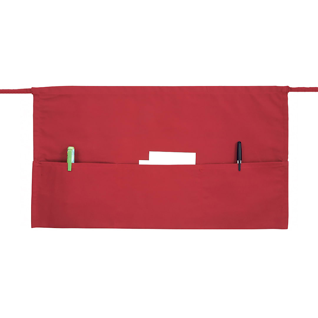 Winco WA-1221RED 3-Pocket Waist Apron