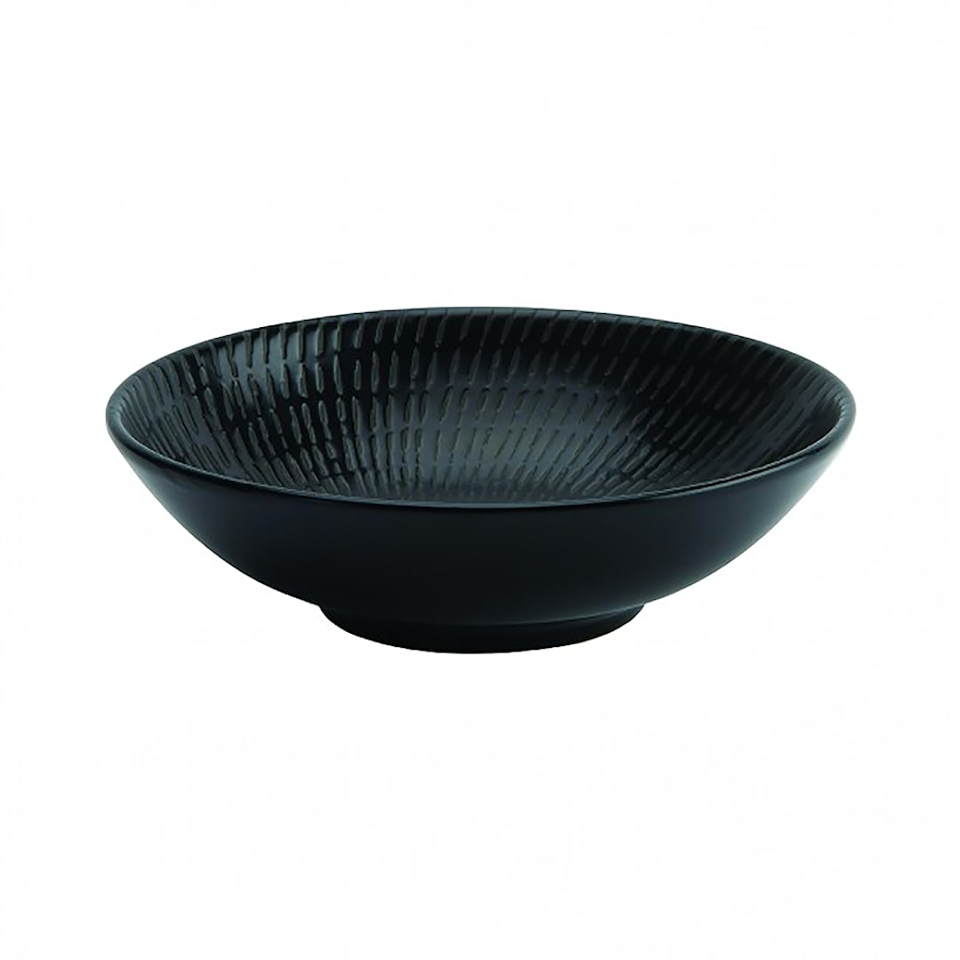 1880 Hospitality L6250000750 Urban Black Luzerne Spiral 15 Oz Bowl - 12/CS